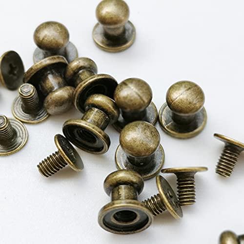 Raykui 6mm ギボシ 80個セット レザー用 レザークラフト ハンドメイド パーツ 古銅