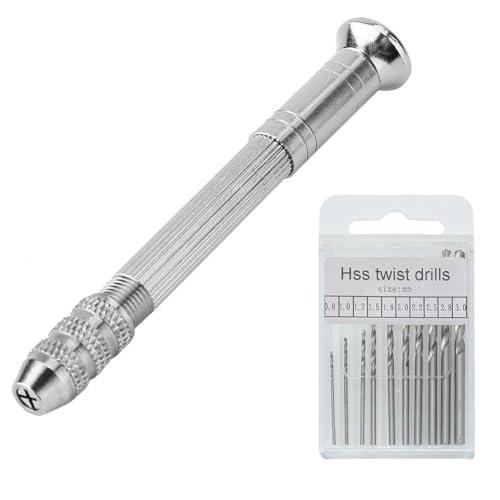 ピンバイス用 付け替えドリル ドリル刃 ドリル刃セット 収納ケース付き ドリル1本＋交換用ヘッド10...
