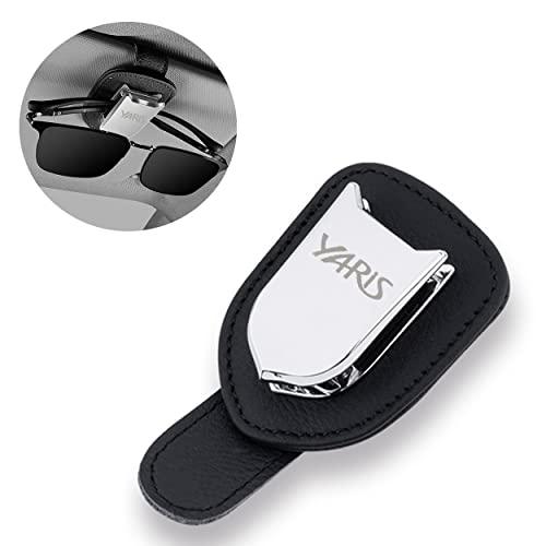 ヤリス ヤリスクロス 用 メガネホルダー レザー サングラスクリップ カーサンバイザー 用 サングラ...