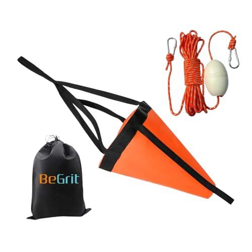BeGrit カヤック アンカー シーアンカー パラシュートアンカー 回収ラクラクバンド 10m の...