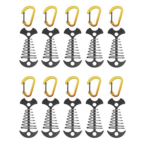 NACETURE ウッドデッキ ペグ 自在金具 キャンプ キャンプ用テント 対応 ペグ・アンカー カ...