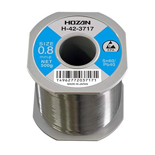 ホーザンHOZAN ハンダ スズ60% 鉛40% 重量500ｇ 長さ134ｍ 線径0.8ｍｍΦ H-...