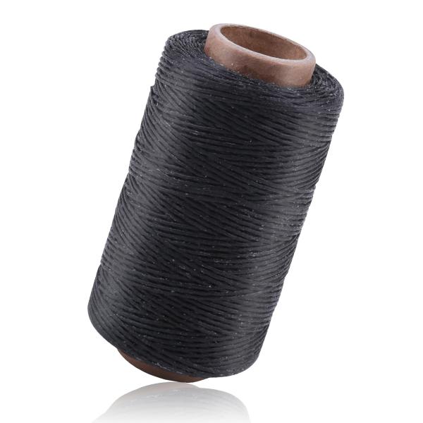 RMTIME ブラック 274 ヤード 蝋引き糸 ロウ引き糸 ワックスコード 手縫い 編み 手芸 紐...