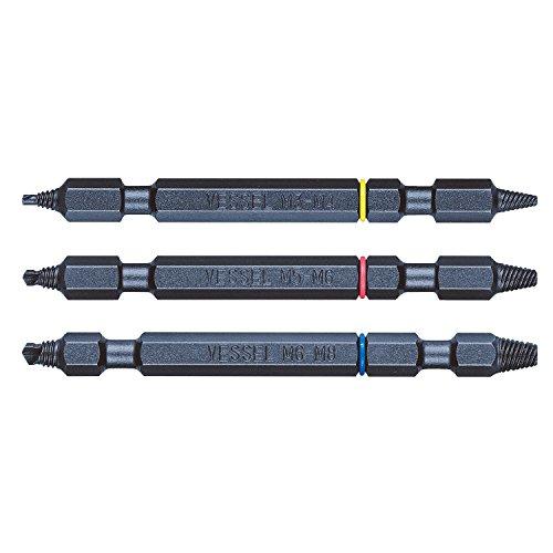 ベッセルVESSELネジはずしビット3本組 なめたネジ つぶれたネジM3~M8用 NEJ-123
