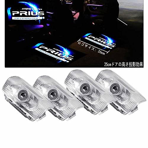 Ltsplay プリウス30系 車用カーテシランプ 工具付 カーテシライト LEDロゴ投影 50系プ...