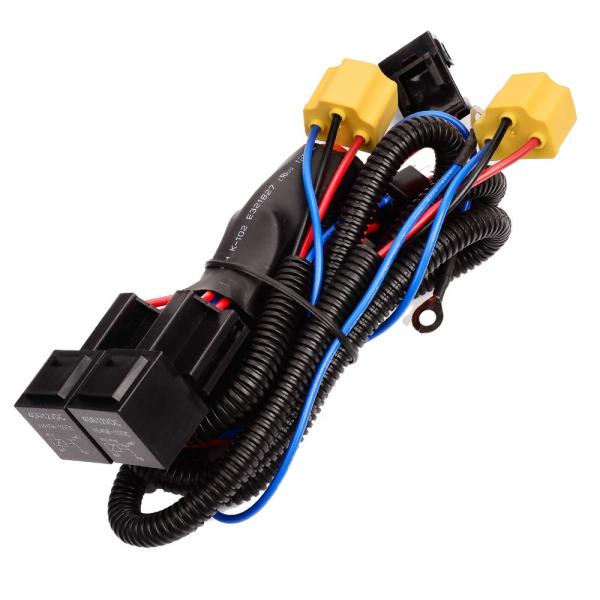 HUIQIAODS H4リレーハーネス LED対応 汎用 フォグ配線 リレーハーネス フォグランプリ...