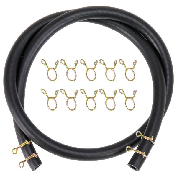 燃料ホース 内径8mm 全長1m ガソリンホース ホースバンド NBR 3層構造 耐油 耐圧 耐腐食...