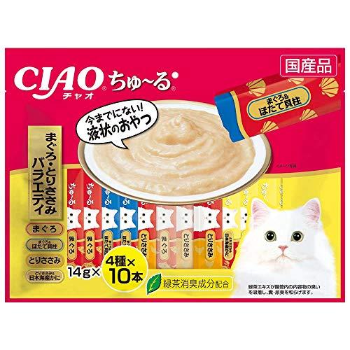 チャオ CIAO ちゅ~る まぐろ・とりささみバラエティ 14g×40本 猫用おやつ
