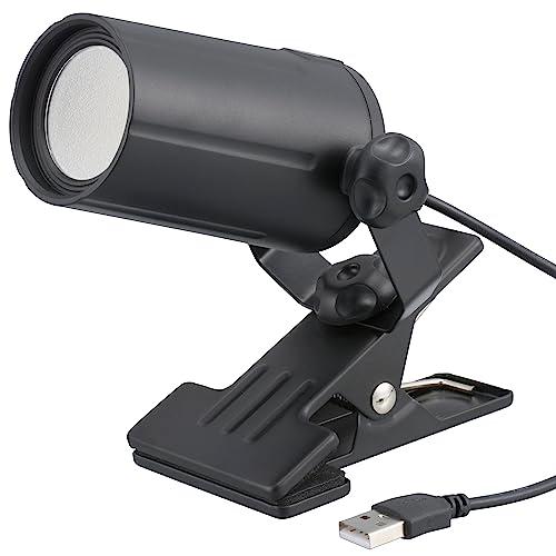 オームOHM 電機 クリップライト 小型 ミニ 昼白色 LED一体型 300ルーメン USB電源 お...