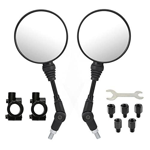 LYMOPYLB バイクミラー オフロードミラー 可倒式ミラー 8mm 10mm 左右セット ミラー...