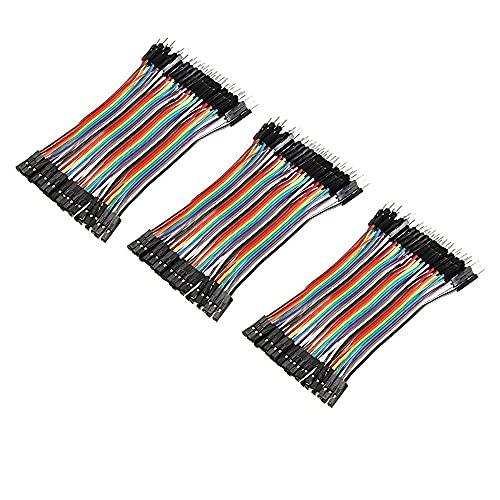 KKHMF 120PCS ブレッドボード・ジャンパーワイヤ（メス-オス）（10cm）
