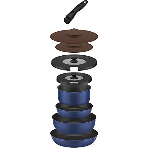 サーモス デュラブルシリーズ 取っ手のとれるフライパン9点セットCA ガス火専用 インディゴブルー ...