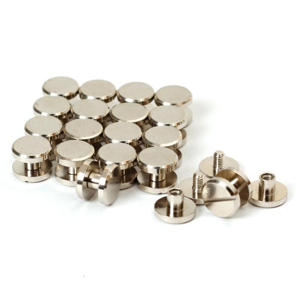 シカゴスクリュー 20個入り 10×4×4mm 真鍮組ネジ コンチョ バッグ ベルト 底びょう リベ...