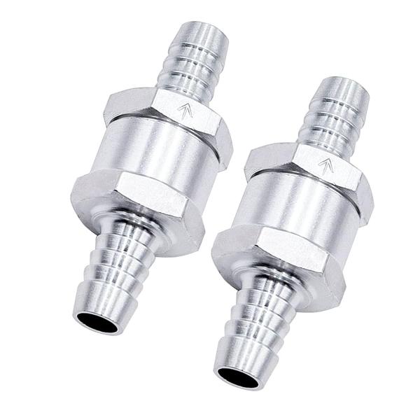 10mmワンウェイバルブ エア燃料油逆止弁 アルミ合金 チェックバルブ チェック弁 2個入り逆流防止...