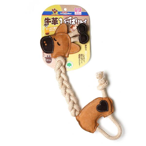 ドギーマン 牛革ひっぱりトイ きりん