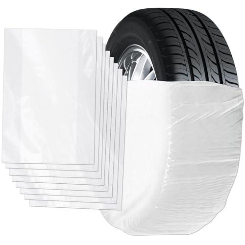 SUPTEMPO タイヤ袋 8枚入 厚手 タイヤカバー 屋外 防水 2025 タイヤ保管 ビニール袋...