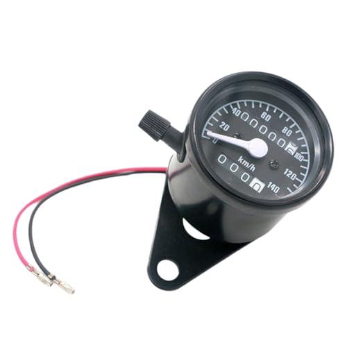 MAKUMINORS 汎用 機械式 バイク スピードメーター 140km/h バックライト ステー ...