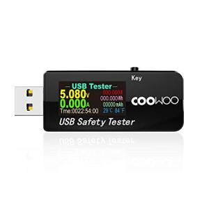 COOWOO USB電流電圧テスター チェッカー 3-30V/0-5.1A 
