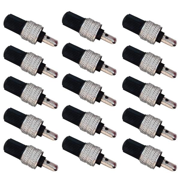 自転車バルブ 15個セット バルブ 便利な 空気長持 空気入れが軽い 虫ゴム不要 英式 スーパーバル...