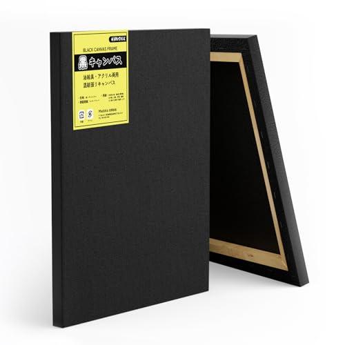黒 キャンバス F6 2枚 画材キャンバス 油絵 41x32cm ブラック ボールドキャンバス アク...