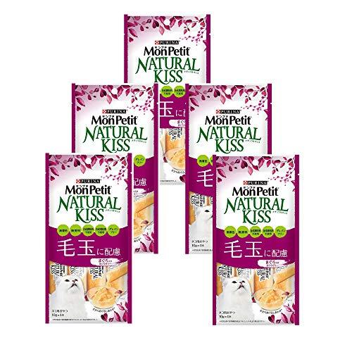 モンプチ ナチュラルキッス 猫用おやつ 毛玉に配慮 まぐろ入りまぐろゼリー 10g x 4本×5袋 ...