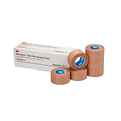 スリーエム3M 3M サージカルテープ スキントーン 25mm幅x9.1m 6巻 マイクロポア 15...