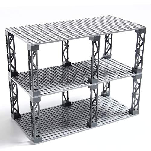 INIBUD 基礎板 ブロック プレート クラシック 互換性 16×32ポッチ 両面 柱付き 板3枚...