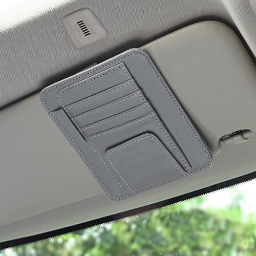 PIENSE カー用品 車用品 サンバイザー取付 カード入れ メガネホルダー ペン差し 小物収納 便...