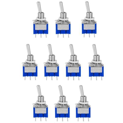 ミニマイクロトグルスイッチ MTS-102ON/ON SPDT ミニ 3ピン2ポ ジション ノブスイ...