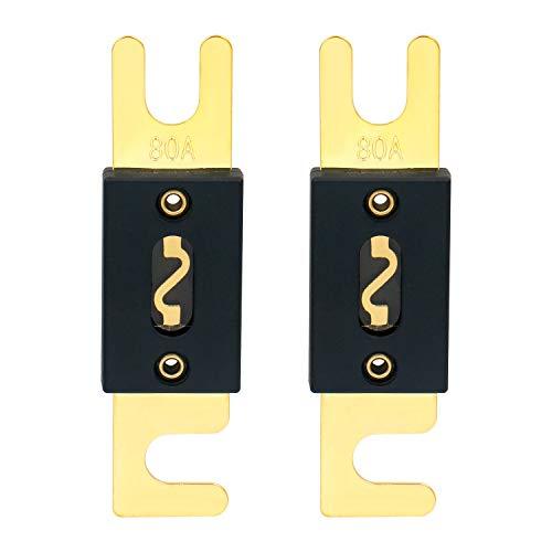 Heschen 車 ANLヒューズ 80A 自動車 バイク オーディオサブウーファー 用品 2個入り