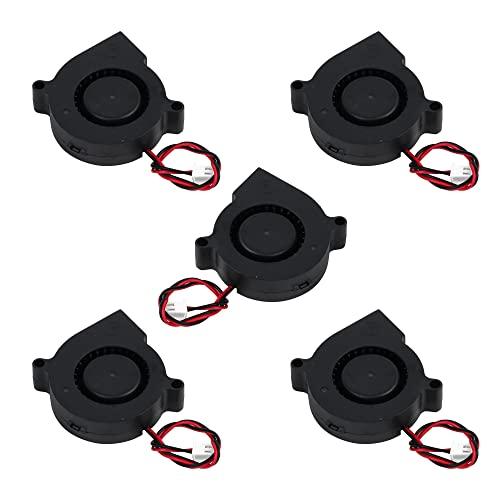 logyues 5個パック 5015 24V タービンターボブロワーファン デュアルボールベアリング...