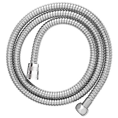 シャワーヘッドバスホース延長用 ステンレススチール製 シルバーの長さ1.5m