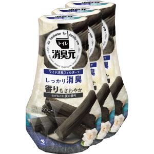 【まとめ買い】トイレの消臭元 心がなごむ炭の香り 消臭芳香剤 トイレ用 400ml×3個｜soma-net