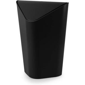 umbra CORNER CAN スイングふた付 角型ゴミ箱 ゴミ箱 ダストボックス 5L コンパクト ブラック｜soma-net