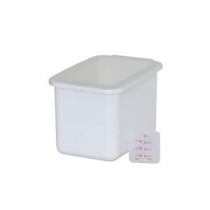 Belca 日本製 米びつ システムキッチン用 ライスボックス6 容量6kg 幅20×奥行30.3×高さ19.3cm ホワイト 計量カップ付き 密閉｜soma-net