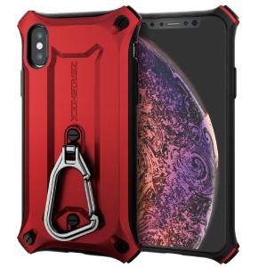 エレコム iPhone XS ケース iPhone X 対応 衝撃吸収 ZEROSHOCK カラビナ付き MIL規格準拠 レッド PM-A18BZER｜soma-net
