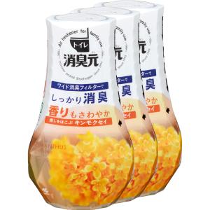 【まとめ買い】トイレの消臭元 癒しをはこぶ キンモクセイ 消臭芳香剤 トイレ用 400ml×3個｜soma-net