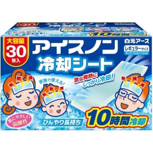 アイスノン 冷却シート レギュラーサイズ 30枚入 冷感 ひんやり 冷たい おでこ 暑さ対策 発熱 熱冷まし 睡眠｜soma-net