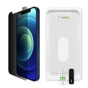 Belkin iPhone 12 / 12 Pro 用 保護ガラスフィルム 強化ガラス 抗菌 プライバシー保護 OVA029zz-A｜soma-net