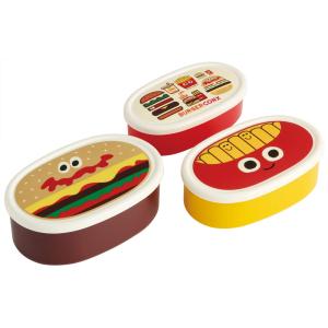 スケーター(Skater) 弁当箱 シール容器 保存容器 3個組 銀イオン Ag+ 抗菌 バーガーコンクス 日本製 860ml SRS3SAG｜SOMA