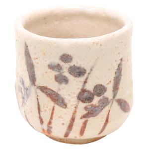 志野 花文（ナンテン）湯呑 [7.2×8.5cm]｜soma-net