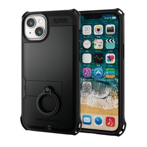 エレコム iPhone 14 Plus ケース カバー 耐衝撃 衝撃吸収 ZEROSHOCK リング付き 【衝撃吸収フィルム付き】 ストラップホール付｜soma-net
