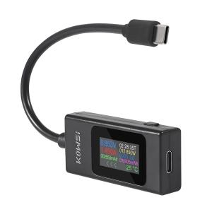 YFFSFDC USB電圧 電流チェッカー USB Cテスター カラースクリーン双方向 電流 電圧 温度 通電時間 容量 インピーダンスなど多機能表示