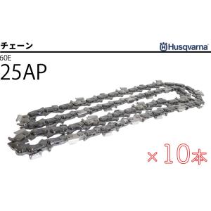 チェーンソー替刃 H00-60E オレゴン互換 25AP-60E 10インチ ハスクバーナ 純正 チェーン 10本セット｜somanchu