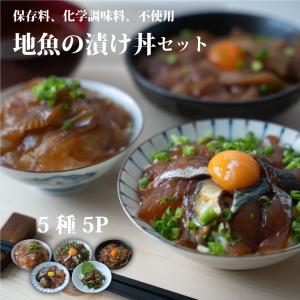 地魚の漬け丼セット　5種　冷凍　無添加｜somano-onchama