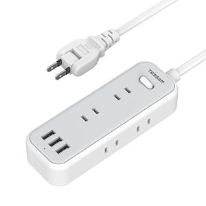 電源タップ usb コンセント 延長コード 2m たこあしコンセント TESSAN テーブルタップ タコ足配線 OAタップ 6個AC差込口 3つUSBポート 180*スイングプラグ 一括｜SO MARKET