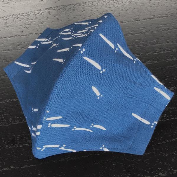 着物屋が作った和柄布マスク「めだか」本染江戸手ぬぐい使用 おしゃれ 男性用女性用あり 洗える 日本製