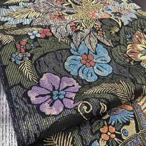 ワケアリ50%引】袋帯 黒地 フォーマル 宝づくし 唐織 振袖 訪問着 付