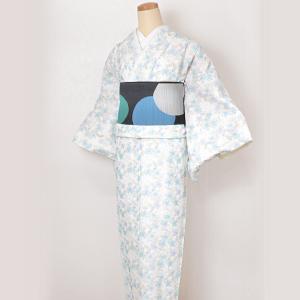 レース着物 袷 単品 お仕立上がり フラワー柄...の詳細画像2