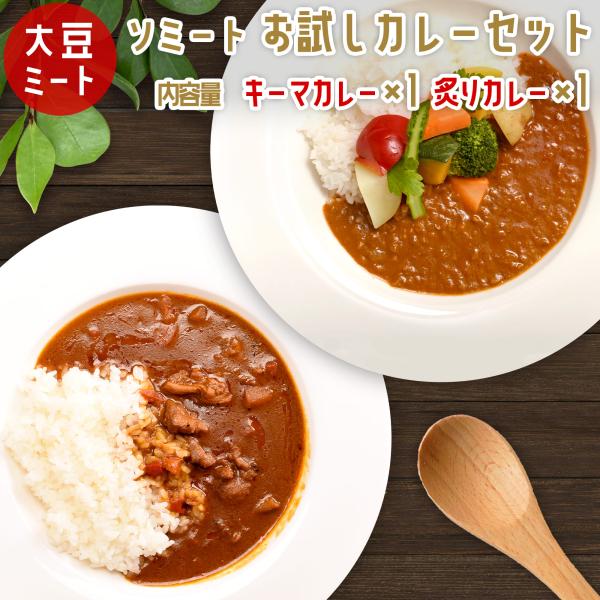 ソミート 大豆ミート お試しカレーセット2パック  (キーマ×1 炙り×1) 【送料無料】 レトルト...